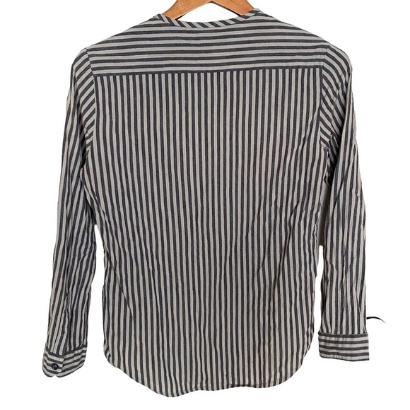 Isabel Marant Etoile Striped 1/4 Button Cotton Shirt, Size 38/US 6 - Picture 2 of 10